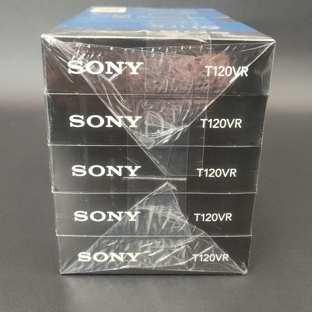 Sony‎ 6 Hr T-120 VHS Tape Cassette Sealed Premium Grade 5 Pack VCR BB18.2GO1018